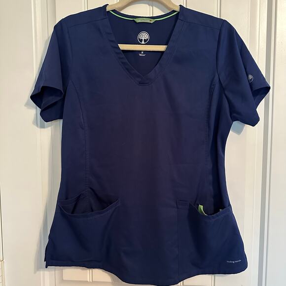 Healing Hands Scrub set (top and bottom) HH Works style 2500 navy blue size M - Picture 1 of 13